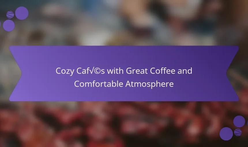 Cozy Cafés with Great Coffee and Comfortable Atmosphere