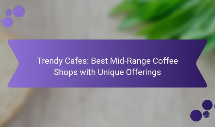Trendy Cafes: Best Mid-Range Coffee Shops with Unique Offerings
