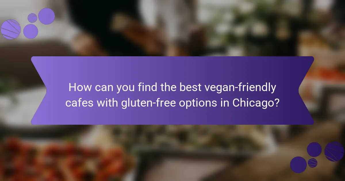 How can you find the best vegan-friendly cafes with gluten-free options in Chicago?