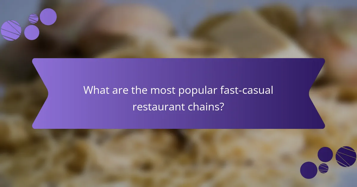 What are the most popular fast-casual restaurant chains?